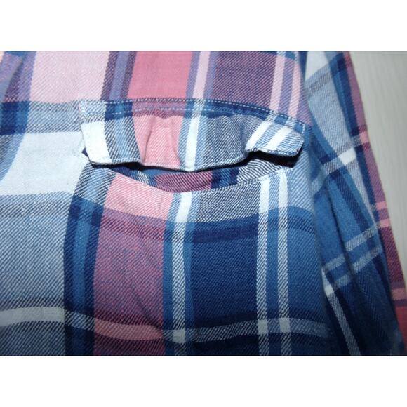 Gap blue/pink Boho plaid tunic top M‎ LN condition - Picture 2 of 5